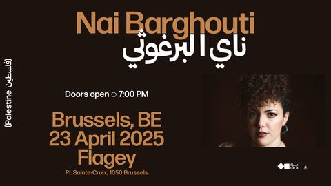 Nai Barghouti live in Brussels