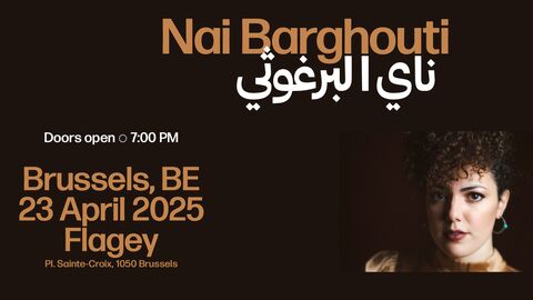 Nai Barghouti live in Brussel